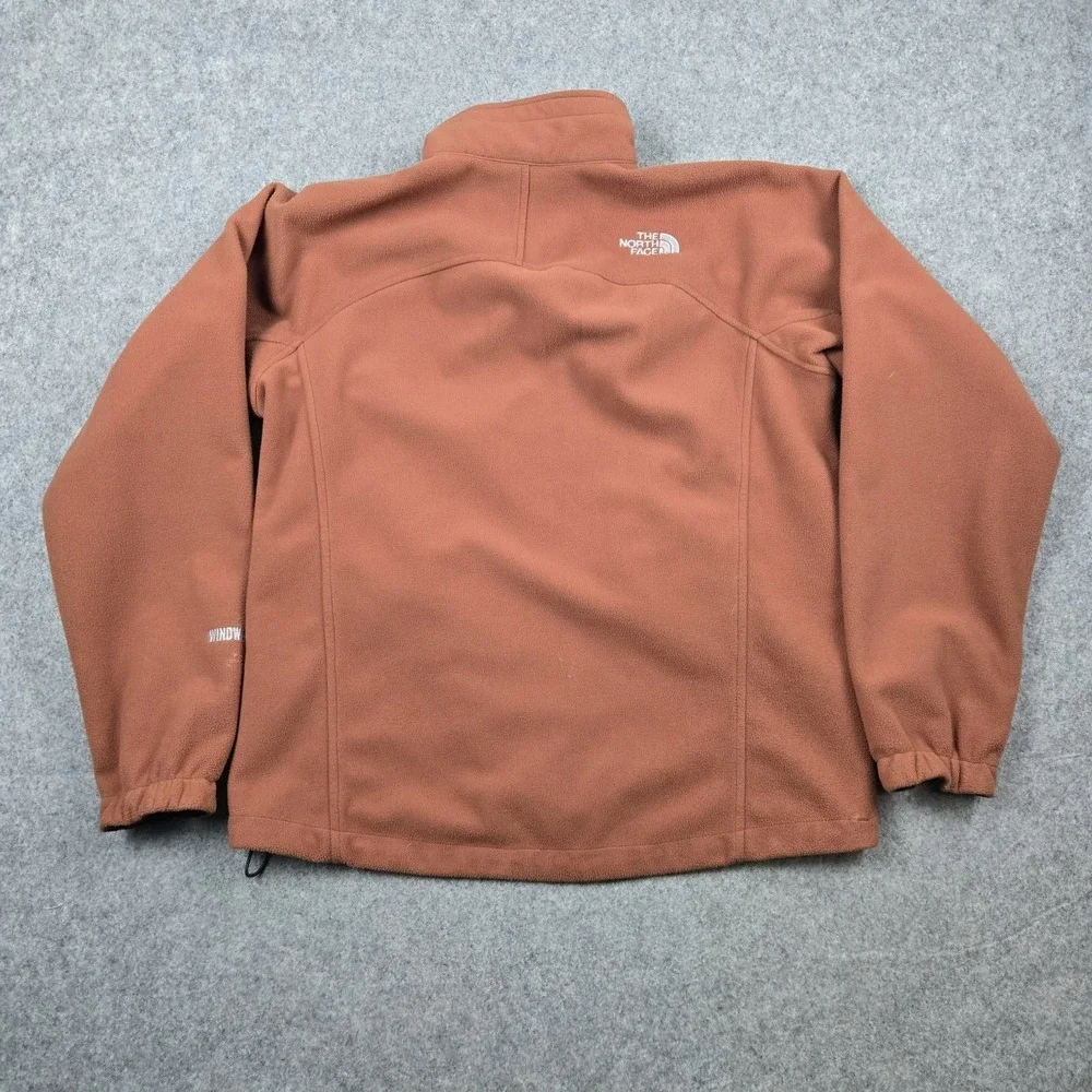 The North Face Windwall Jacket Mens Small Orange Fleece Full Zip‎ Outdoor